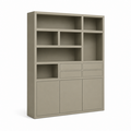 123kast  Vakkenkast Avola - 180x35x220H cm - push to open deuren - 4 push to open lades