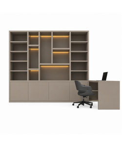 Vakkenkast/bureau Bellac  365cm