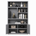 123kast  Vakkenkast San Diego - 120x40x220H cm - 2 push to open deuren - open vakken - greeploze deuren - 5cm plank dikte