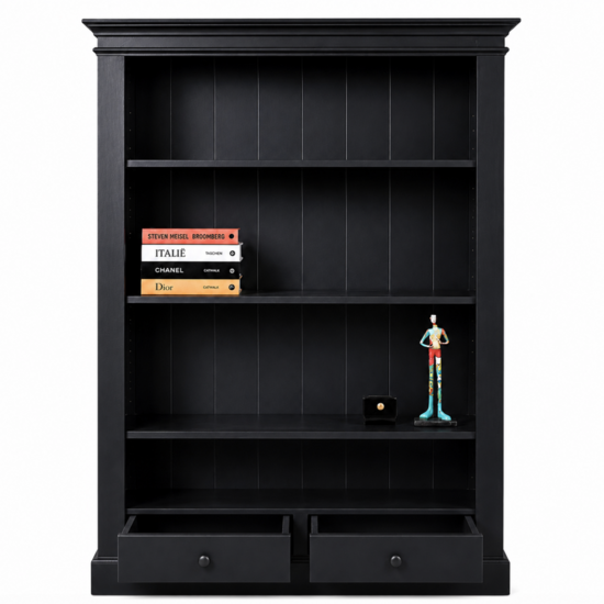 123kast  Boekenkast Libreria - 125x45x180H cm - 3 planken - 2 soft close lades