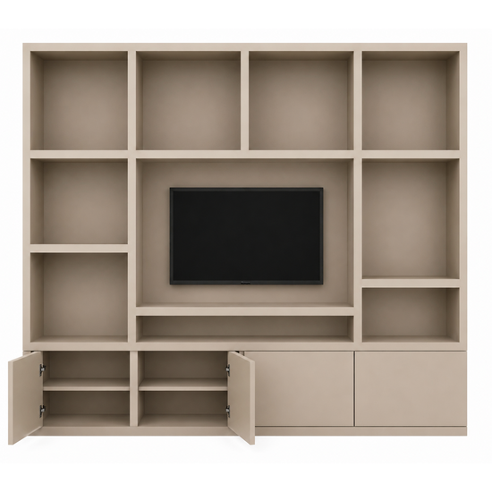 123kast  Cinewall Jose - 300x40x240H cm - 4 push to open deurtjes