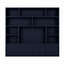 123kast  Vakkenkast Milaan - 300x40x240H cm - Cinewall - 1 tv paneel - strak design  - 4 push to open deuren - open tv vak