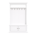 123kast  Garderobekast Mykonos - 130x50x220H cm - kapstok met zitbankje - 2 kast deurtjes
