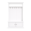 123kast  Garderobekast Mykonos - 130x50x220H cm - kapstok met zitbankje - 2 kast deurtjes