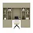 123kast Voorraad bureau vakkenkast Chauny 280x40x250H cm - RAL 7006 - uitschuifbaar bureau - uitgepakt