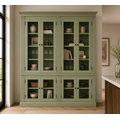 123kast Vitrinekast Private Library - 200x43x240H cm - verstelbare planken - 10 planken - 8 vitrinedeuren