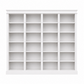 123kast  Boekenkast Queens library - 300x40x240H cm - 20 verstelbare planken - demontabel - strakke landelijke afwerking