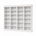 123kast  Boekenkast Queens library - 300x40x240H cm - 20 verstelbare planken - demontabel - strakke landelijke afwerking
