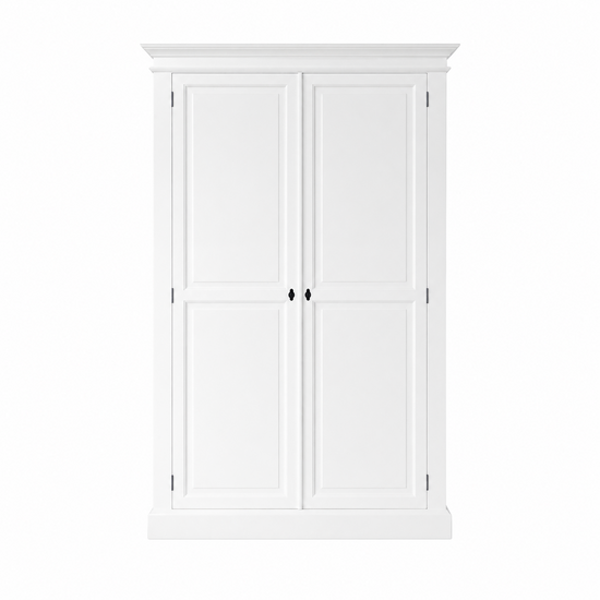 123kast  Kledingkast Siena - 125x51x200Hcm - kleding roede - plank - 2 dichte scharnierdeuren
