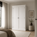 123kast  Kledingkast Siena - 125x51x200Hcm - kleding roede - plank - 2 dichte scharnierdeuren