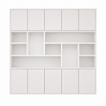 123kast  Vakkenkast Liverpool - 240x40x240H cm - 5cm plank dikte - push to open deuren - strak design - deuren in bovenkast