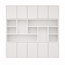 123kast  Vakkenkast Liverpool - 240x40x240H cm - 5cm plank dikte - push to open deuren - strak design - deuren in bovenkast