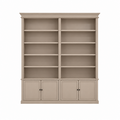123kast  Boekenkast Bristol Library - 200x40x240H cm - verstelbare planken - scharnierdeuren