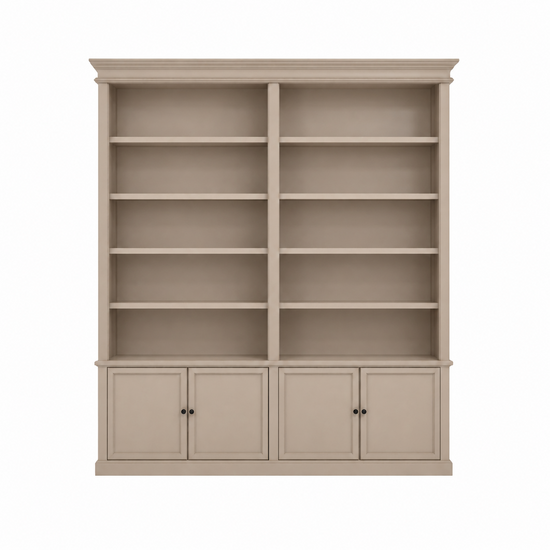 123kast  Boekenkast Bristol Library - 200x40x240H cm - verstelbare planken - scharnierdeuren
