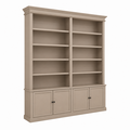 123kast  Boekenkast Bristol Library - 200x40x240H cm - verstelbare planken - scharnierdeuren