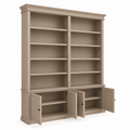 123kast  Boekenkast Bristol Library - 200x40x240H cm - verstelbare planken - scharnierdeuren
