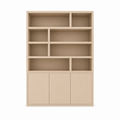 123kast  Vakkenkast Mendoza 03 - 150x35x220H cm - 3 push to open deuren - 8 open vakken