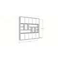123kast Voorraad Vakkenkast Liverpool - 240x40x240H cm - RAL 9001