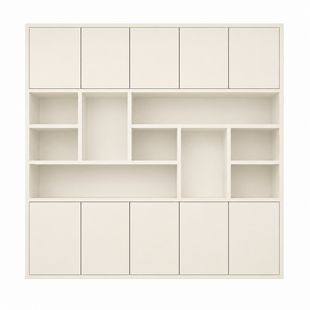 Voorraad Vakkenkast Liverpool - 240x40x240H cm - RAL 9001