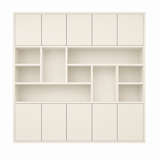 123kast Voorraad Vakkenkast Liverpool - 240x40x240H cm - RAL 9001