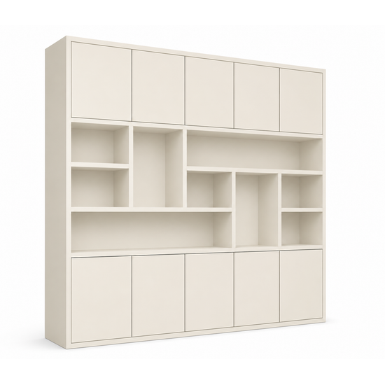 123kast Voorraad Vakkenkast Liverpool - 240x40x240H cm - RAL 9001