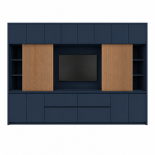 Voorraad tv vakkenkast Winterberg - 400x40240H cm - RAL 5008