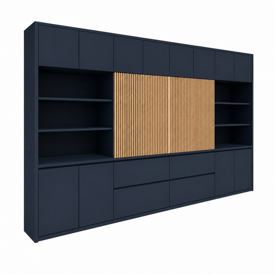 123kast Voorraad tv vakkenkast Winterberg - 400x40240H cm - RAL 5008