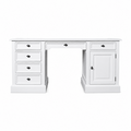 123kast  Engels Bureau Philine - 160x70x79H cm - uitschuifbaar toetsenblad - 5 soft close lades - 1 dichte scharnierdeur - klassiek