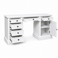 123kast  Engels Bureau Philine - 160x70x79H cm - uitschuifbaar toetsenblad - 5 soft close lades - 1 dichte scharnierdeur - klassiek