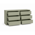 123kast  Ladekast Rosetown - 180x40x90H cm - 6 push to open lades - strak design