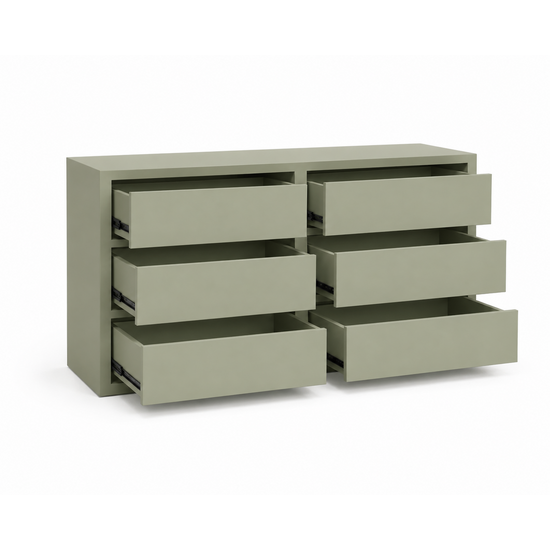 123kast  Ladekast Rosetown - 180x40x90H cm - 6 push to open lades - strak design