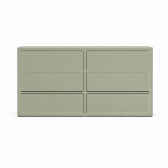 123kast  Ladekast Rosetown - 180x40x90H cm - 6 push to open lades - strak design