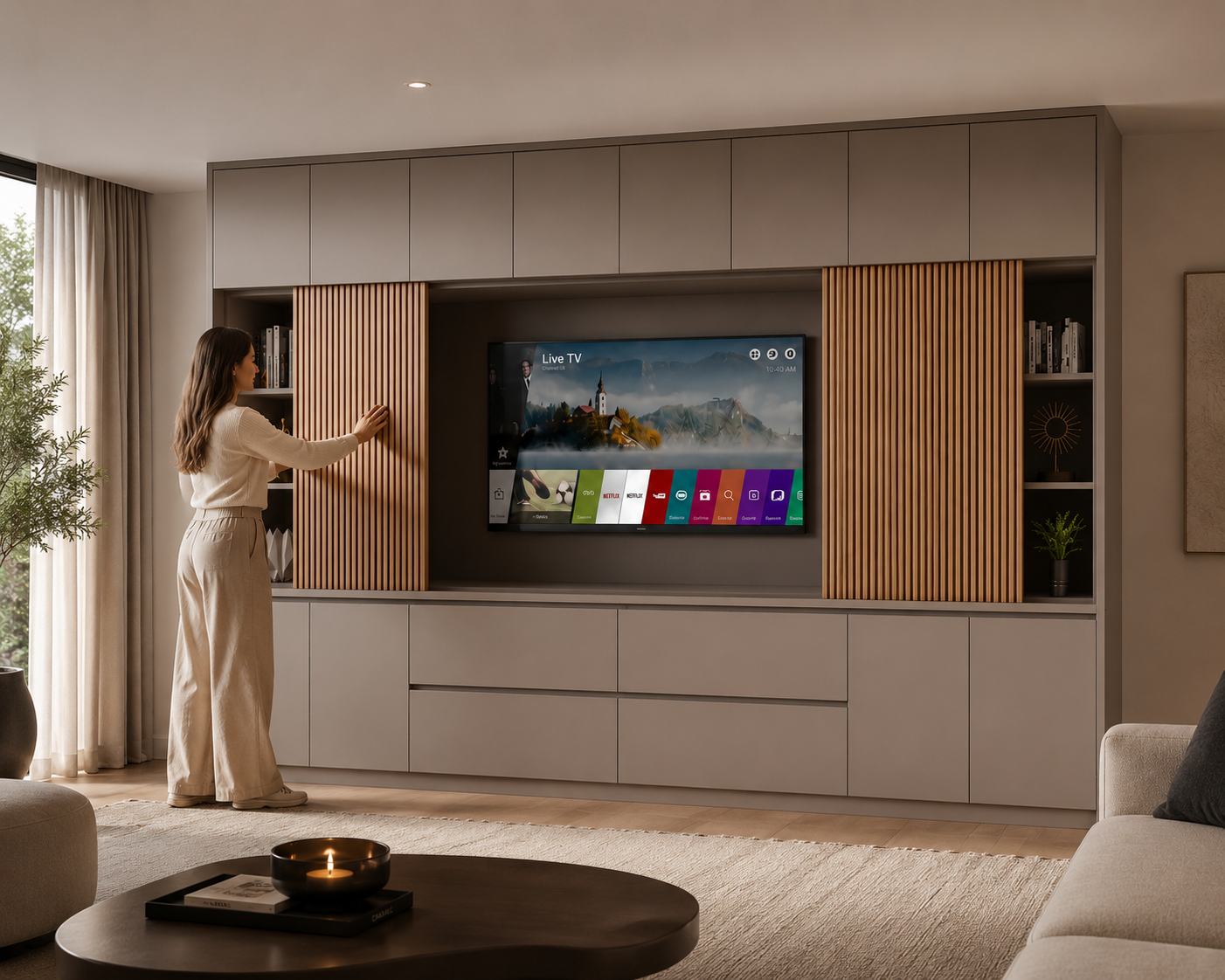 Cinewall met panelen