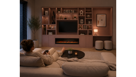 Cinewall met haard