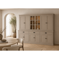 123kast  Buffetkast Aveiro - 300x50x220H cm - vitrinedeuren - 3 soft close lades - 12 scharnierdeuren