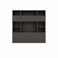 123kast  Tv vakkenkast Atengo - 250x45x230H cm - push to open deuren - open vakken
