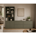 123kast  Tv vakkenkast/dressoir Burgos - 340x45x240H cm - push to open deuren - push to open lades - 5cm plank dikte