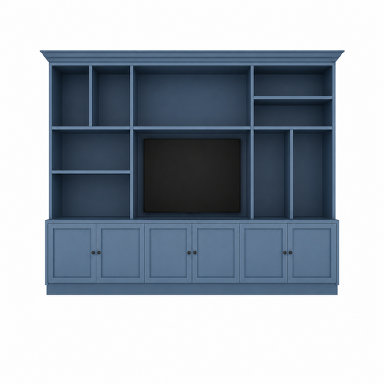 123kast  Tv vakkenkast Nara 02 - 320x35/45x240H cm - scharnier deuren - open vakken