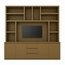 123kast  Tv vakkenkast Sineu 02 - 250x30/50x240H cm - push to open deuren - soft colse lades - open vakken - strakke afwerking