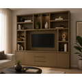 123kast  Tv vakkenkast Sineu 02 - 250x30/50x240H cm - push to open deuren - soft colse lades - open vakken - strakke afwerking