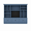 123kast  Tv vakkenkast Nara - 320x45/35x240H cm - 11 open vakken - 6 deurtjes