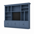 123kast  Tv vakkenkast Nara - 320x45/35x240H cm - 11 open vakken - 6 deurtjes