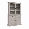 123kast  Buffetkast Tarente 02 - 130x45x220H - 2 vitrinedeuren - 2 soft close lades - 2 dichte deuren