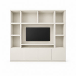 Showmodel tv vakkenkast Jose - 250x40x240H cm - RAL 9001