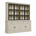 123kast Voorraad buffetkast Montana 04 - 220x46x220H cm - 4 stalen deuren - strak design - zwarte greepjes - 4 soft close lades - nieuw in de verpakking