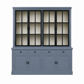 123kast  Buffetkast Montana 04 - 220x46x220H cm - 4 stalen deuren - strak design - zwarte greepjes - 4 soft close lades