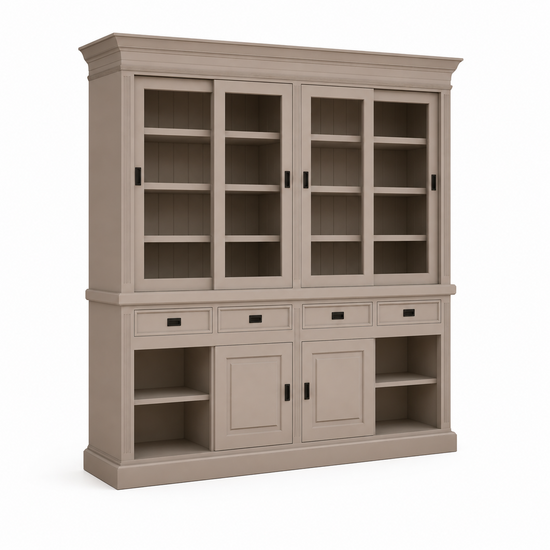 123kast  Buffetkast South Beach - 240x50x240H cm - 8 schuifdeuren - 4 soft close lades
