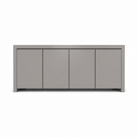 123kast  Dressoir Chaves - 200x50x80H cm - greeploze deuren - 4 push to open deuren - strak design