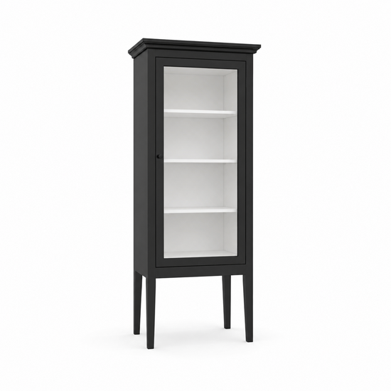 123kast  Vitrinekast Pasto - 70x50x180H cm - op pootjes - strak disign