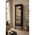 123kast  Vitrinekast Pasto - 70x50x180H cm - op pootjes - strak disign